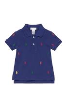 Polo Pony Cotton Mesh Polo Shirt Ralph Lauren Baby Blue