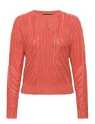 Pointelle-Knit Cotton-Blend Jumper Lauren Ralph Lauren Orange