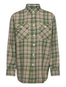Relaxed Fit Plaid Twill Utility Shirt Polo Ralph Lauren Green