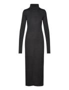 Wool-Blend Jersey Roll Neck Midi Dress Polo Ralph Lauren Black