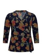 Floral Stretch Jersey Top Lauren Women Patterned