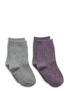 2 Knit Socks Pack Mango Patterned