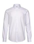 Poplin Square Print Slim Shirt Calvin Klein White