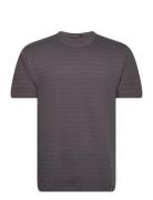 Texture Jersey T Shirt French Connection Grey