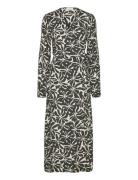 Fernmd Print Wrap Dress Modström Green