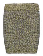 Norma Mouline Knit Mini Skirt Wood Wood Yellow