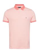 Mouline Tipped Slim Polo Tommy Hilfiger Pink