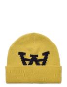 Vin Jacquard Beanie Double A By Wood Wood Yellow