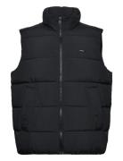 Crinkle Nylon Quilt Vest Calvin Klein Black