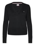 Tjw Essential Vneck Sweater Tommy Jeans Black