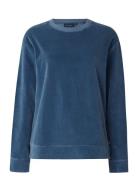 Martha Organic Cotton Velour Sweatshirt Lexington Clothing Blue