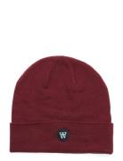 Vin Patch Beanie Double A By Wood Wood Burgundy