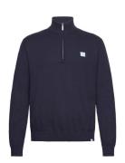 Elias Patch Cashton Half-Zip Knit Les Deux Navy