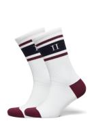 William Stripe 2-Pack Socks Les Deux White