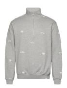 Dwayne Aoe Half-Zip Sweatshirt Les Deux Grey