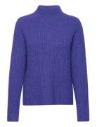 Knit Pullover Mock-Neck Tom Tailor Blue