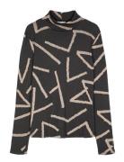 Lines All Over Turtle Neck T-Shirt Bobo Choses Grey