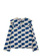 Wide-Collared Check Shirt Bobo Choses White