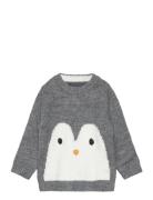 Knitted Pattern Sweater Mango Grey