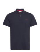 Reg Contrast Pique Ss Polo GANT Navy