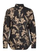 Floral Linen Shirt Lauren Ralph Lauren Black