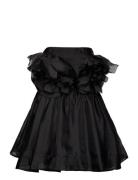 Fleurette Flower Mini Dress Bardot Black