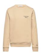 Ckj Stack Logo Sweatshirt Calvin Klein Cream