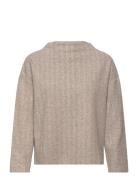 Sweatshirt Stand Up Collar Tom Tailor Beige