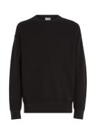Texture Crew Neck Sweater Calvin Klein Black