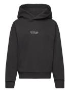 Pixel Logo Terry Relaxed Hoodie Calvin Klein Black