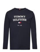 Th Logo Tee L/S Tommy Hilfiger Navy