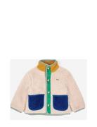 Baby Color Block Sheepskin Jacket Bobo Choses White