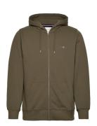 Reg Shield Full Zip Hoodie GANT Khaki