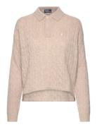 Cable Wool-Cashmere Polo Shirt Polo Ralph Lauren Beige