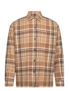 Big Fit Plaid Brushed Flannel Shirt Polo Ralph Lauren Beige