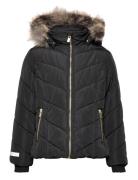 Jacket Hood W Fake Fur Lindex Black