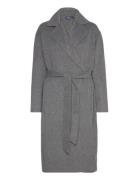 Wool-Blend Wrap Coat Polo Ralph Lauren Grey