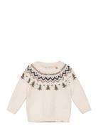 Sweater Knitted Christmas Lindex Beige