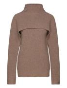 Recycled Wool Overlay Sweater Calvin Klein Brown