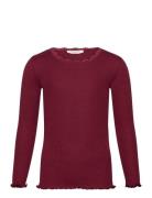 Rkbeatha Ls Lace Top Rosemunde Kids Burgundy