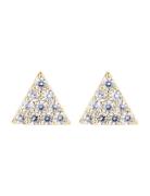 Triangle Crystal Earing By Jolima Gold