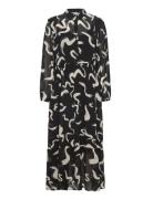 Mschkelsey Rikkelie Maxi Dress Aop MSCH Copenhagen Black