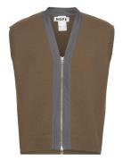 Merino Wool Sweater Vest Hope Khaki