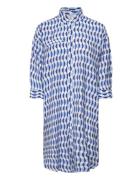 Mschmaretha Taila 3/4 Shirt Dress Aop MSCH Copenhagen Blue