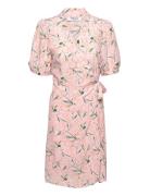 Mschtenya Lyvia Wrap Dress Aop MSCH Copenhagen Pink