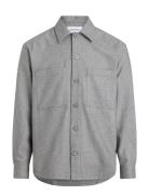 Wool Blend Overshirt Calvin Klein Grey
