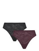 Brief Thong Reg Supersoft 2 P Lindex Burgundy