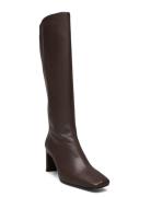 Isobel Coffee Brown Leather Boots ALOHAS Brown