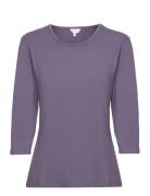 Bamboo T-Shirt With 3/4-Sleeve Lady Avenue Purple