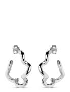 Curly Hoops Enamel Copenhagen Silver